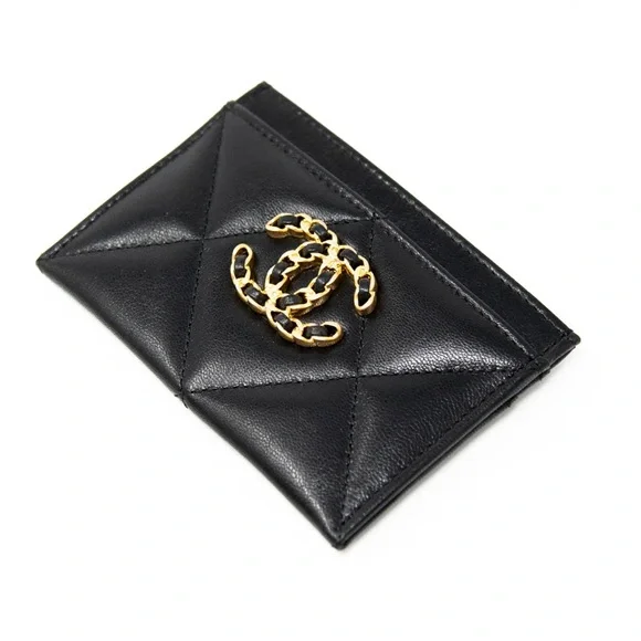 Chanel 19 Black Card Holder - Picture 2 of 10